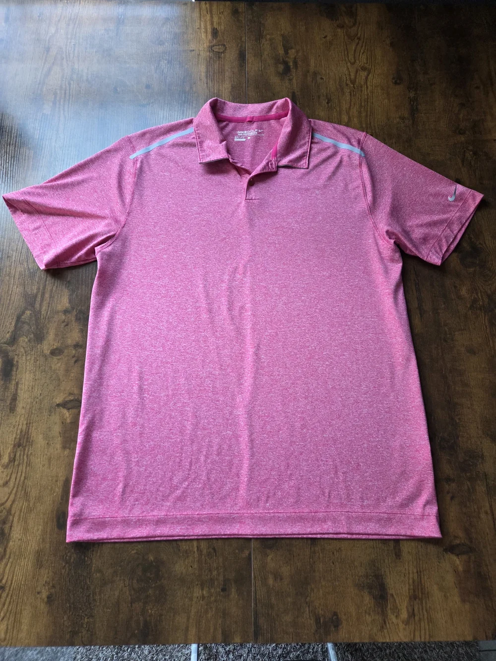 Nike Golf Tour Performance Dri Fit Polo Heathered Pink Size Large